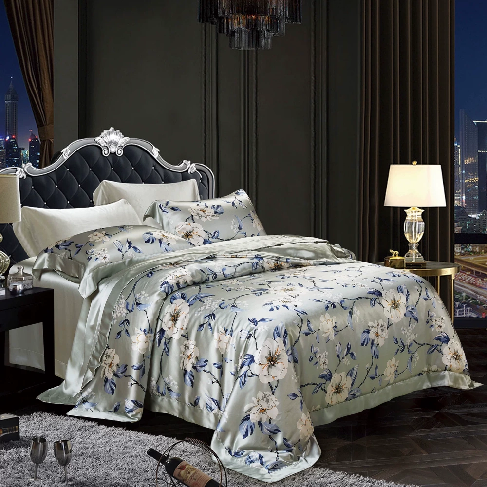 100% Mulberry Silk Bedding Set 4-Piece | 19 Momme Heavy Weight | Nanchong Direct Supply | Low MOQ Wholesale