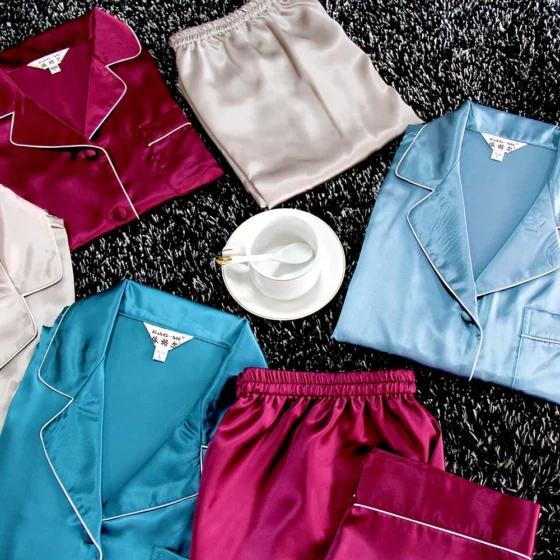 100% Mulberry Silk Pajama Set | 19 Momme Long Sleeve for Men & Women | Nanchong Direct Wholesale